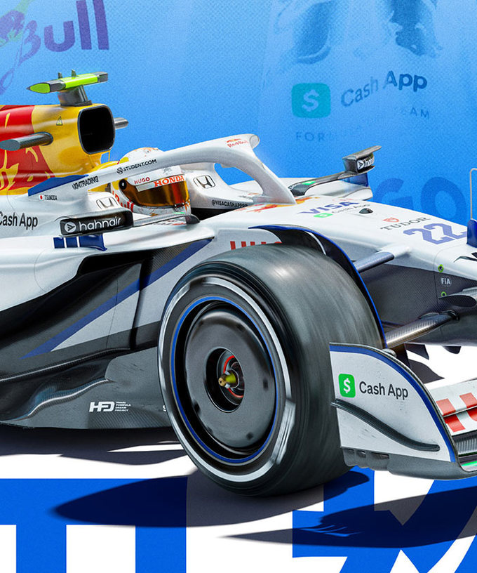 角田裕毅 VISA CASH APP RB F1 チーム ポスター拡大画像