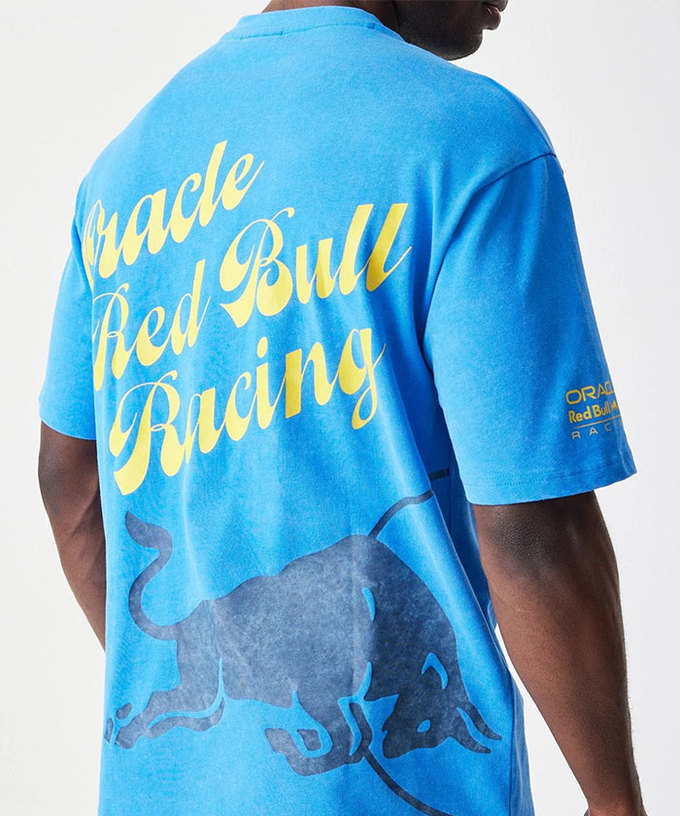 オラクル レッドブル レーシング NewEra バックグラフィック オーバーサイズ Tシャツ ブルー 2025拡大画像