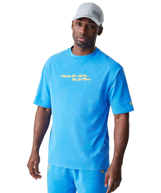 オラクル レッドブル レーシング NewEra バックグラフィック オーバーサイズ Tシャツ ブルー 2025拡大画像
