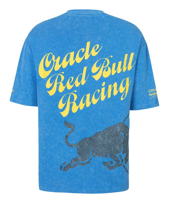 オラクル レッドブル レーシング NewEra バックグラフィック オーバーサイズ Tシャツ ブルー 2025拡大画像