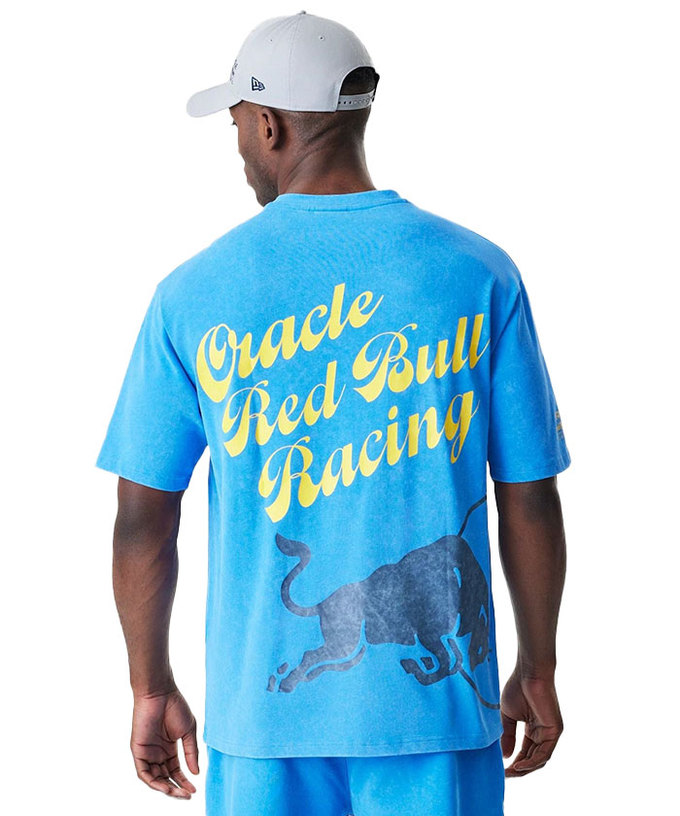 オラクル レッドブル レーシング NewEra バックグラフィック オーバーサイズ Tシャツ ブルー 2025拡大画像