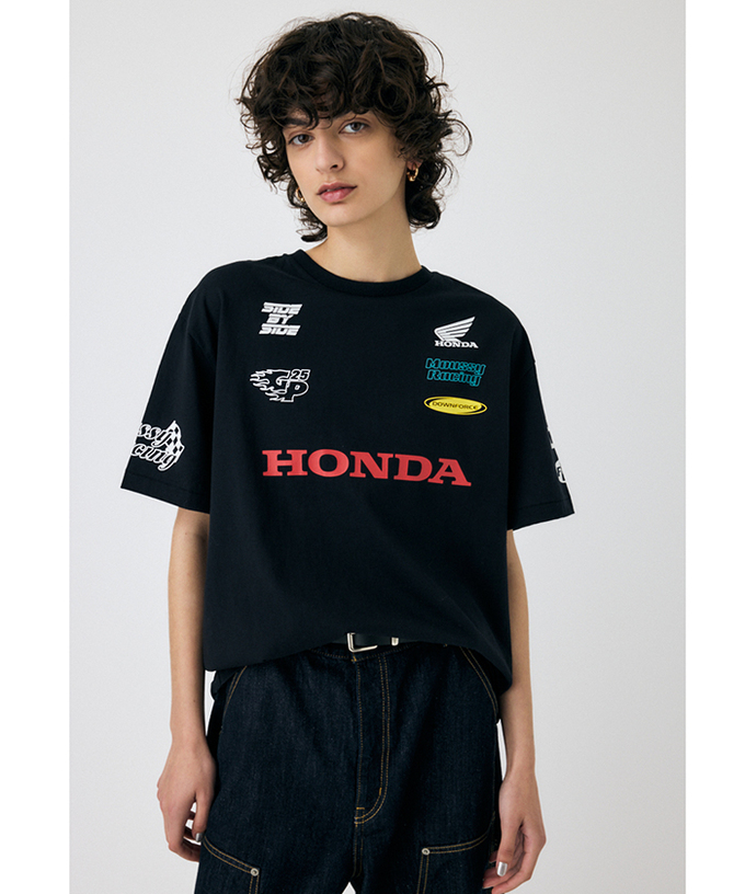ホンダ MOUSSY HONDA RACING BIG Tシャツ ブラック拡大画像