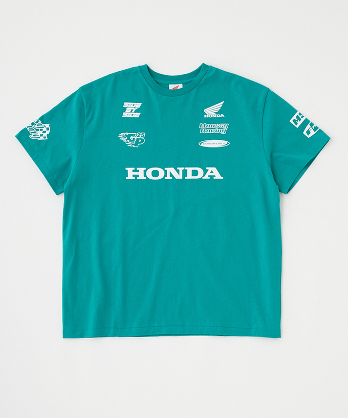 ホンダ MOUSSY HONDA RACING BIG Tシャツ グリーン拡大画像