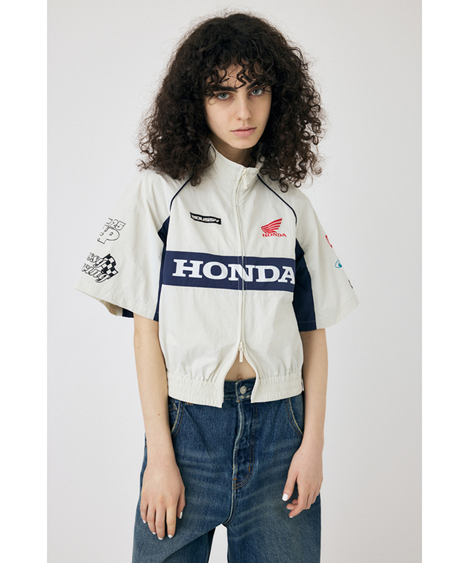 ホンダ MOUSSY HONDA SHORT TRACK ジャケット ホワイト拡大画像