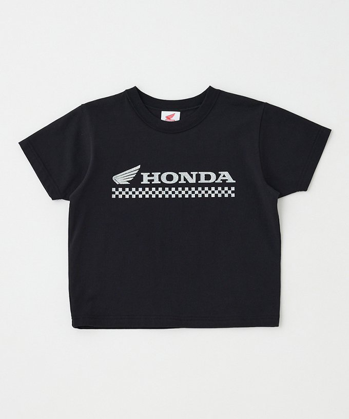 ホンダ MOUSSY HONDA RHINESTONE Tシャツ ブラック拡大画像