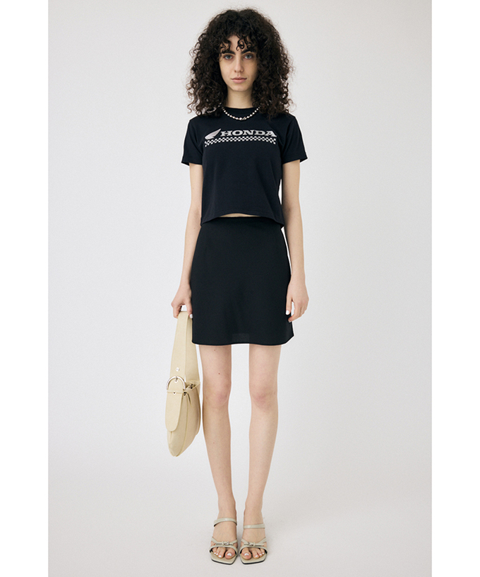 ホンダ MOUSSY HONDA RHINESTONE Tシャツ ブラック拡大画像