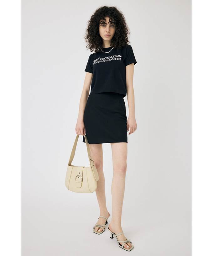 ホンダ MOUSSY HONDA RHINESTONE Tシャツ ブラック拡大画像
