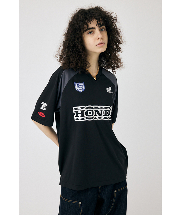 ホンダ MOUSSY HONDA RACING ゲームシャツ ブラック拡大画像