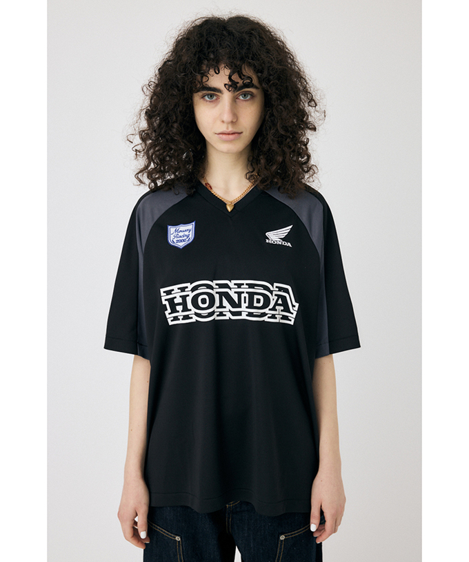 ホンダ MOUSSY HONDA RACING ゲームシャツ ブラック拡大画像