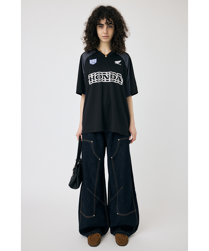 ホンダ MOUSSY HONDA RACING ゲームシャツ ブラック拡大画像