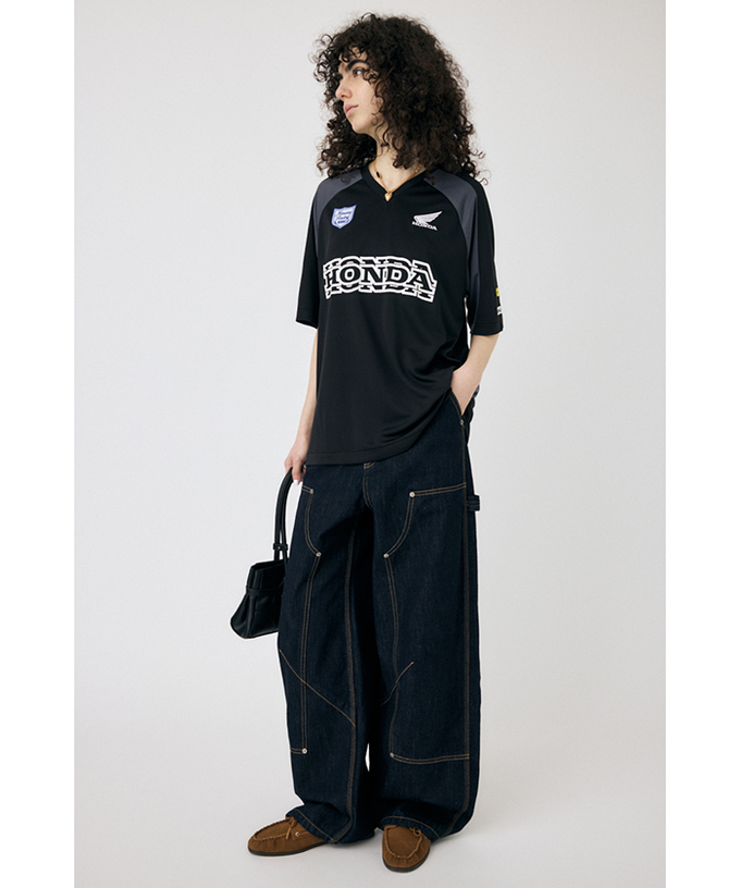 ホンダ MOUSSY HONDA RACING ゲームシャツ ブラック拡大画像