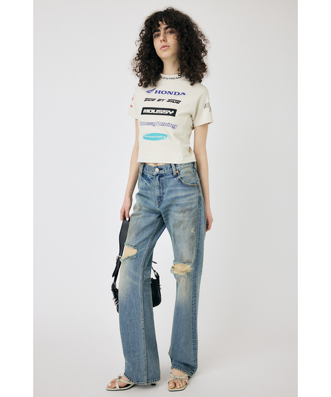 ホンダ MOUSSY HONDA RACING TINY Tシャツ ホワイト拡大画像