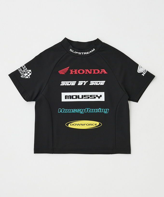 ホンダ MOUSSY HONDA RACING TINY Tシャツ ブラック拡大画像