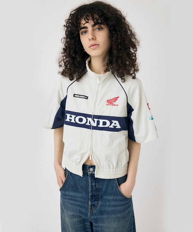 ホンダ MOUSSY HONDA SHORT TRACK ジャケット ホワイト拡大画像