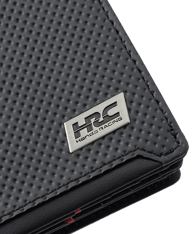 HRC Honda RACING x ノイインテレッセ LF 二つ折り財布(外BOX小銭入れ付き札入) ブラックxブラック拡大画像