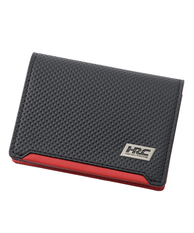 HRC Honda RACING x ノイインテレッセ LF 名刺入れ(通しマチ) ブラックxレッド拡大画像