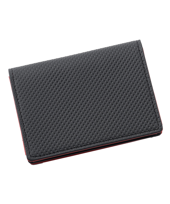 HRC Honda RACING x ノイインテレッセ LF 名刺入れ(通しマチ) ブラックxレッド拡大画像