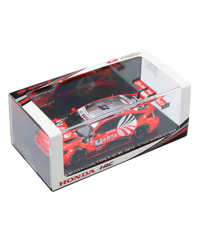 スパーク 1/43スケール ARTA MUGEN CIVIC TYPE R-GT No.8 ARTA GT500 スーパーGT 2024年 野尻智紀 / 松下信治拡大画像