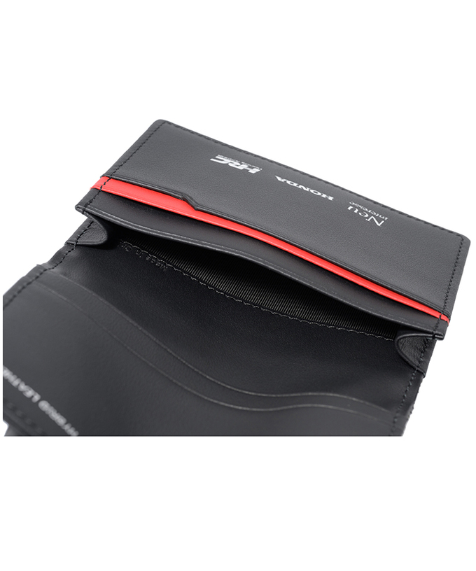 HRC Honda RACING x ノイインテレッセ LF 名刺入れ(通しマチ) ブラックxブラック拡大画像
