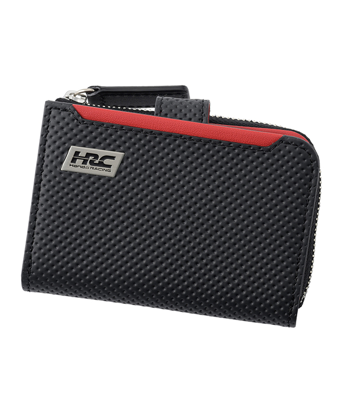 HRC Honda RACING x ノイインテレッセ LF 小銭入れ付きキーケース ブラックxレッド拡大画像