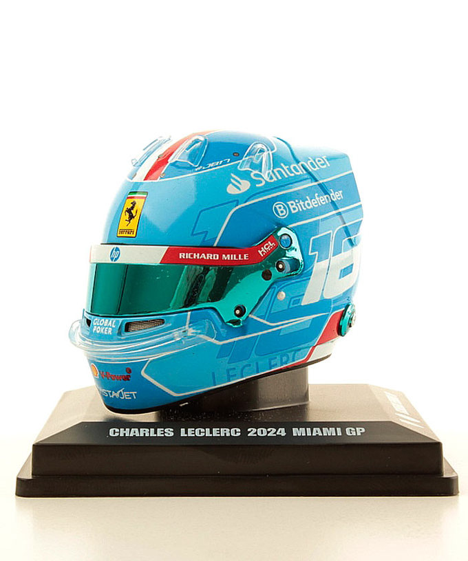 ルックスマート 1/5スケール シャルル・ルクレール フェラーリ 2024年 マイアミGP ヘルメット拡大画像