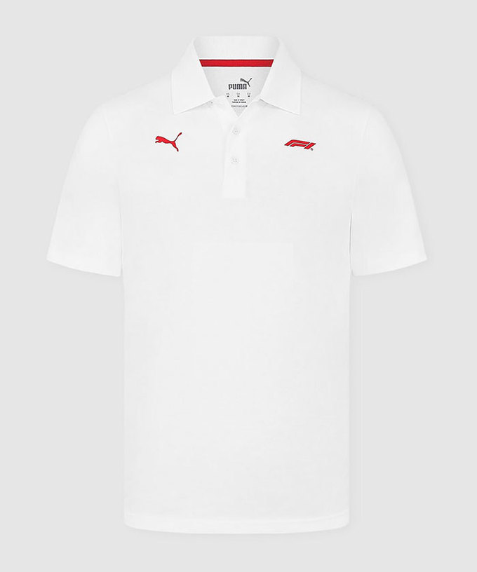 PUMA FORMULA 1 ロゴ ポロシャツ ホワイト 2025拡大画像