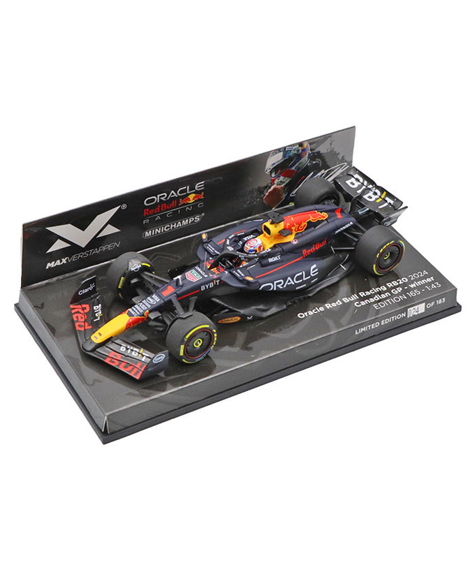 フェルスタッペン別注 ミニチャンプス 1/43スケール オラクル レッドブル レーシング ホンダ RB20 マックス・フェルスタッペン 2024年 カナダGP 優勝 /ARB/24f1m拡大画像