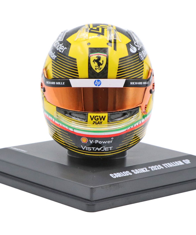 ルックスマート 1/5スケール カルロス・サインツ フェラーリ 2024年 イタリアGP ヘルメット拡大画像