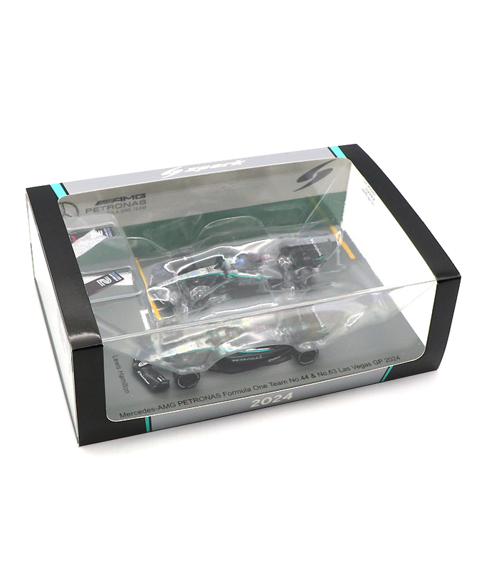 スパーク 1/64スケール メルセデス AMG ペトロナス F1 W15 E パフォーマンス ハミルトン / ラッセル 2024年 ラスベガスGP 2台セット /spk拡大画像