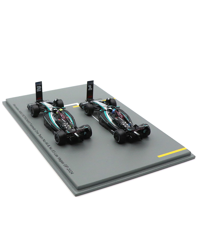 スパーク 1/64スケール メルセデス AMG ペトロナス F1 W15 E パフォーマンス ハミルトン / ラッセル 2024年 ラスベガスGP 2台セット /spk拡大画像