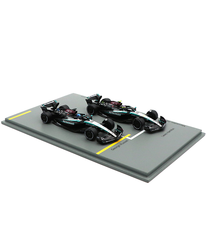 スパーク 1/64スケール メルセデス AMG ペトロナス F1 W15 E パフォーマンス ハミルトン / ラッセル 2024年 ラスベガスGP 2台セット /spk拡大画像