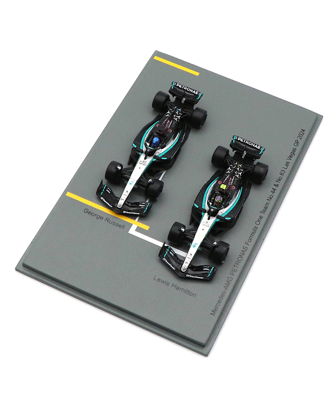 スパーク 1/64スケール メルセデス AMG ペトロナス F1 W15 E パフォーマンス ハミルトン / ラッセル 2024年 ラスベガスGP 2台セット /spk拡大画像