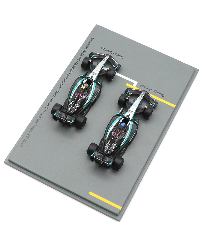 スパーク 1/64スケール メルセデス AMG ペトロナス F1 W15 E パフォーマンス ハミルトン / ラッセル 2024年 ラスベガスGP 2台セット /spk拡大画像