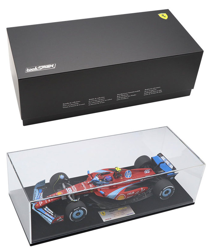 ルックスマート 1/18スケール フェラーリ SF-24 カルロス・サインツ 2024年 マイアミGP /24f1m拡大画像