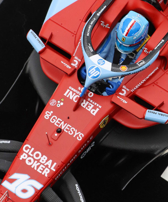 ルックスマート 1/18スケール フェラーリ SF-24 シャルル・ルクレール 2024年 マイアミGP 3位 /24f1m拡大画像