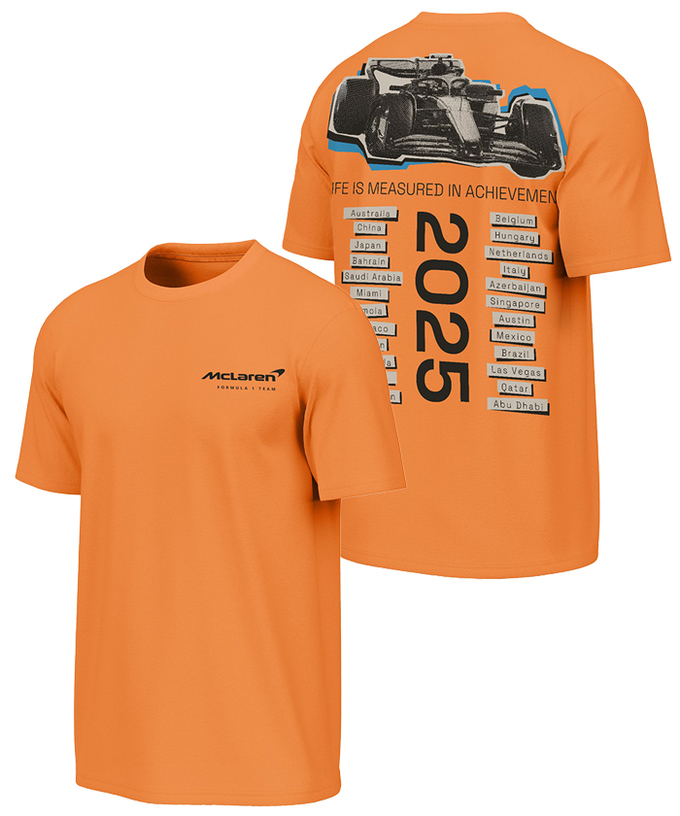 マクラーレン F1 チーム 2025 ツアー Tシャツ拡大画像