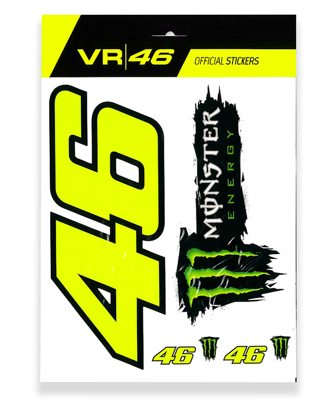 バレンティーノ・ロッシ 46 Monster Energy ラージ ステッカーセット拡大画像