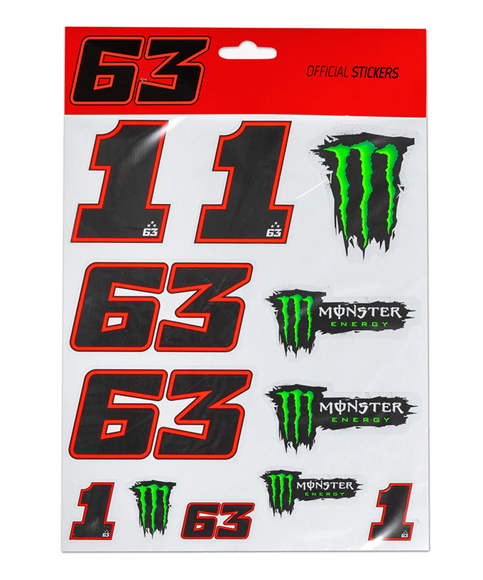 フランチェスコ・バニャイア Monster Energy ラージ ステッカーセット拡大画像