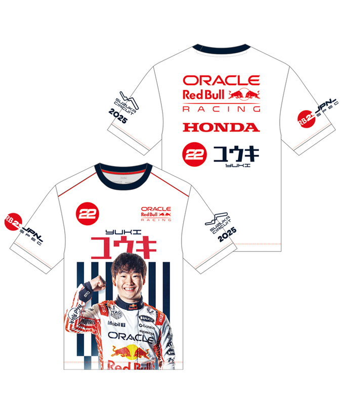 【8月上旬入荷予約受付中】角田裕毅 x オラクル レッドブル レーシング 日本限定 Tシャツ (2025年日本GP仕様)  /FN-W/ARB/JPL拡大画像