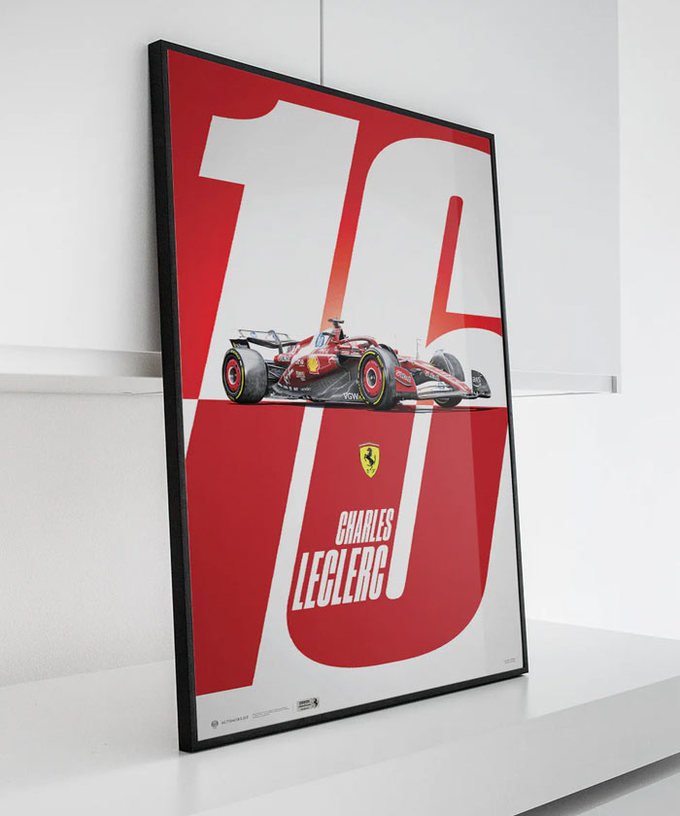 シャルル・ルクレール フェラーリ SF-25 – Homage to Monaco ポスター拡大画像