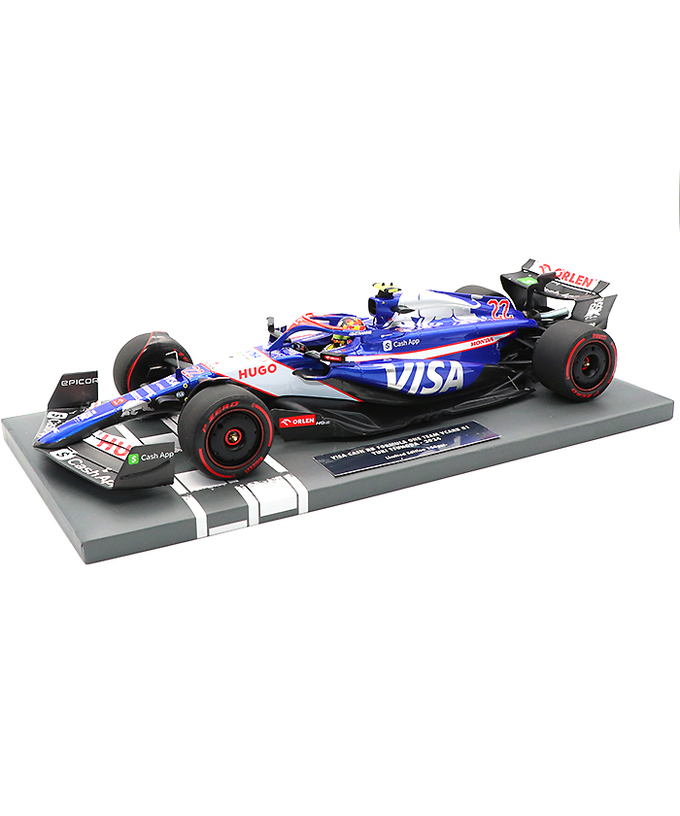 ミニチャンプス 1/18スケール VISA CASH APP RB F1 ホンダ VCARB 01 角田裕毅 2024年 /24f1m拡大画像