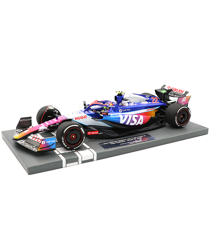 ミニチャンプス 1/18スケール VISA CASH APP RB F1 ホンダ VCARB 01 角田裕毅 2024年 マイアミGP /24f1m拡大画像