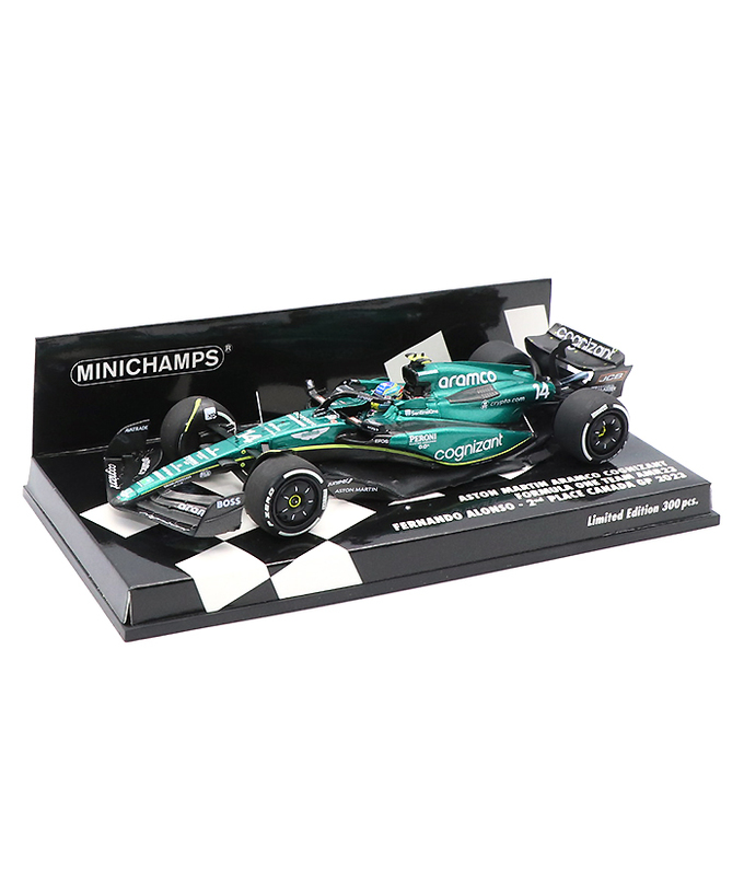ミニチャンプス 1/43スケール アストンマーチン アラムコ F1 チーム AMR23 フェルナンド・アロンソ 2023年 カナダGP 2位入賞/23f1m拡大画像