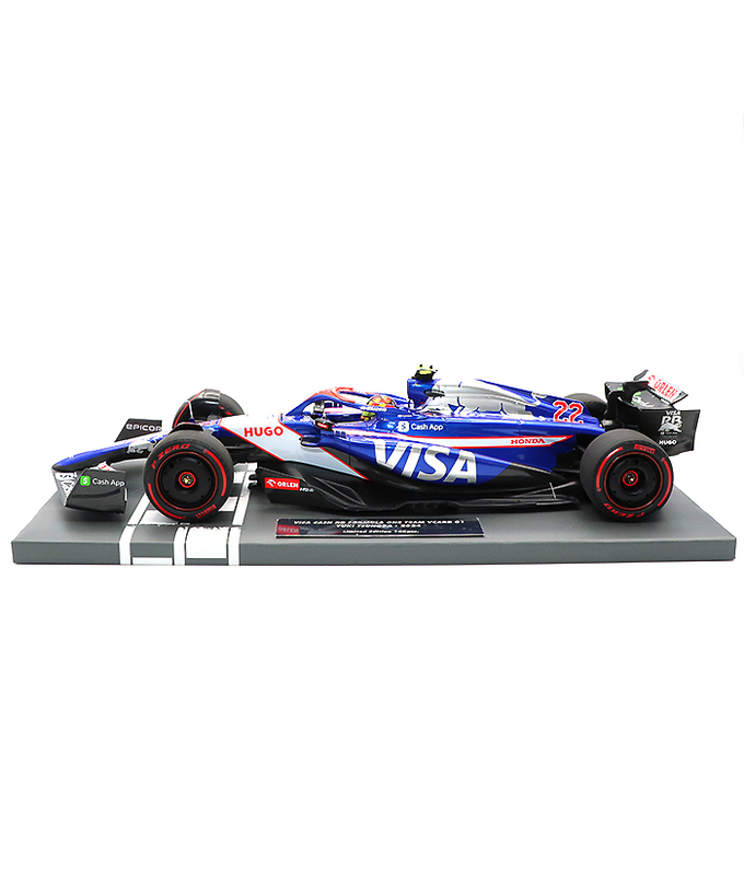 ミニチャンプス 1/18スケール VISA CASH APP RB F1 ホンダ VCARB 01 角田裕毅 2024年 /24f1m拡大画像