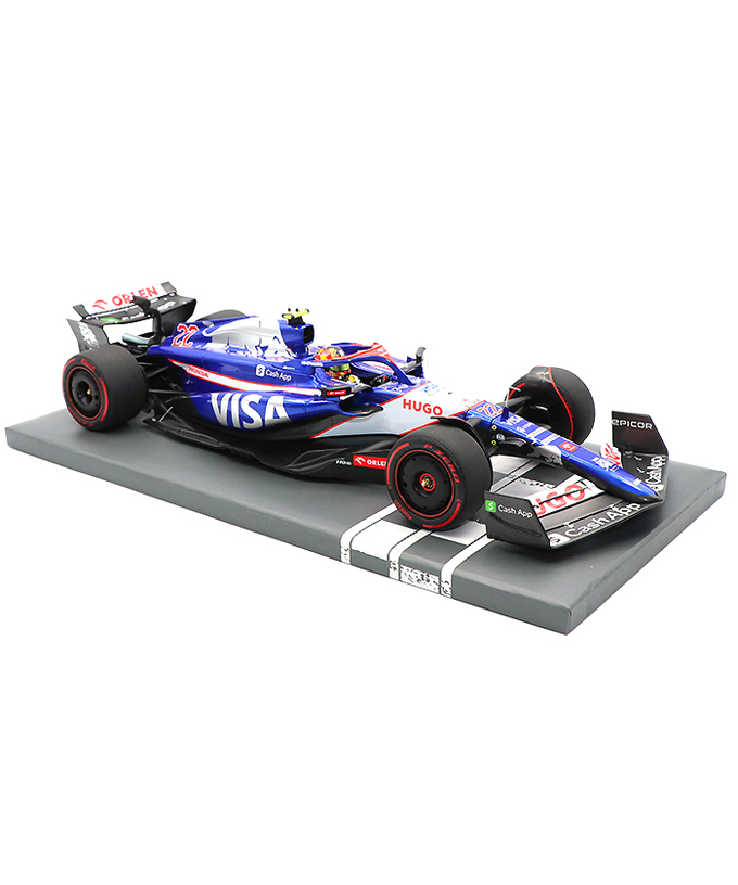 ミニチャンプス 1/18スケール VISA CASH APP RB F1 ホンダ VCARB 01 角田裕毅 2024年 /24f1m拡大画像