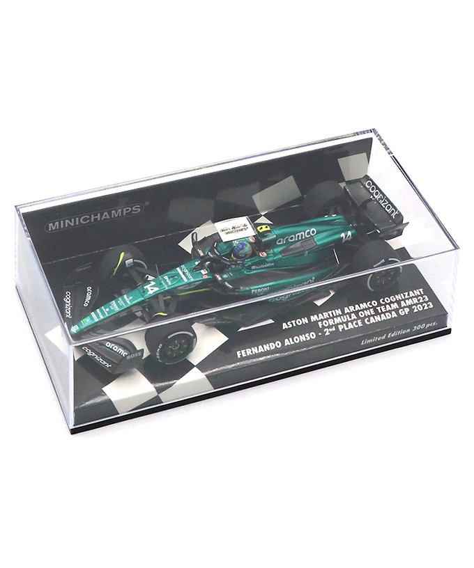 ミニチャンプス 1/43スケール アストンマーチン アラムコ F1 チーム AMR23 フェルナンド・アロンソ 2023年 カナダGP 2位入賞/23f1m拡大画像