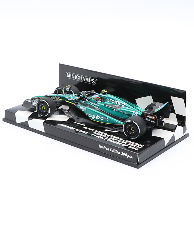 ミニチャンプス 1/43スケール アストンマーチン アラムコ F1 チーム AMR23 フェルナンド・アロンソ 2023年 カナダGP 2位入賞/23f1m拡大画像