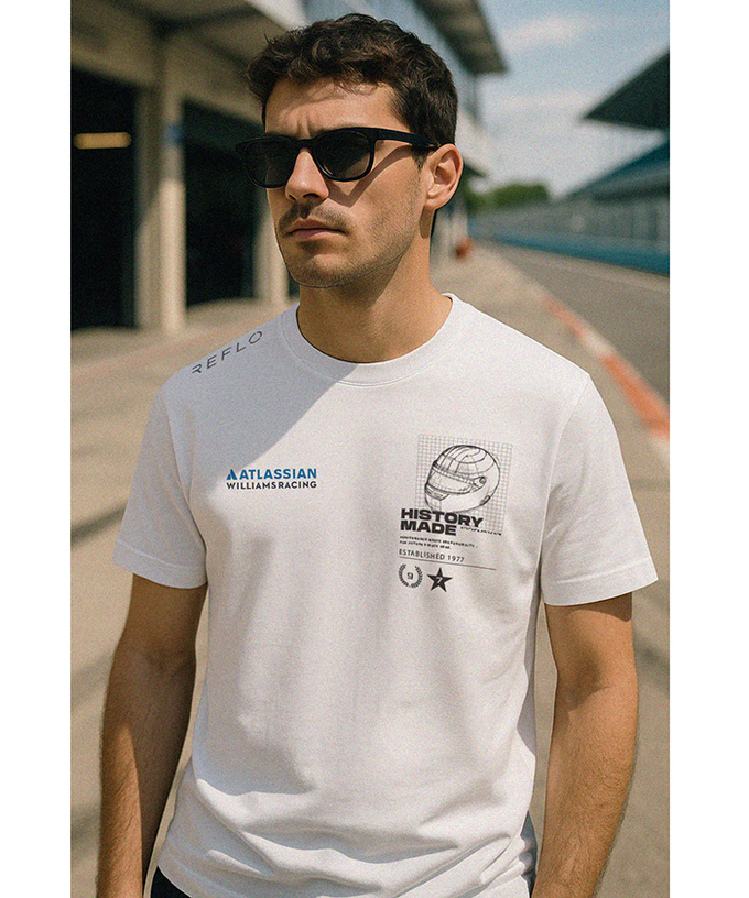 ウィリアムズ レーシング チーム HISTORY MADE Tシャツ ホワイト拡大画像