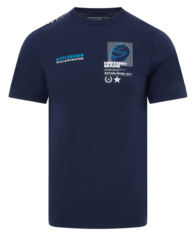 ウィリアムズ レーシング チーム HISTORY MADE Tシャツ ネイビー拡大画像