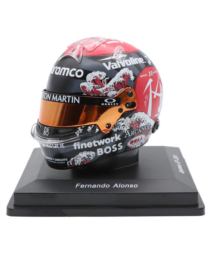 スパーク 1/5スケール フェルナンド・アロンソ アストンマーチン 2024年 日本GP ヘルメット拡大画像